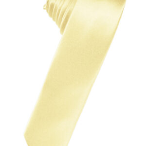 Canary Solid Satin Skinny Windsor