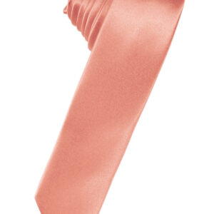 Coral Reef Solid Satin Skinny Windsor