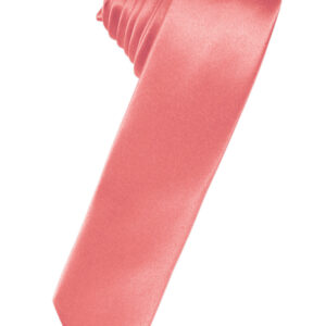 Guava Solid Satin Skinny Windsor