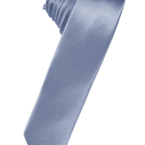 Periwinkle Solid Satin Skinny Windsor
