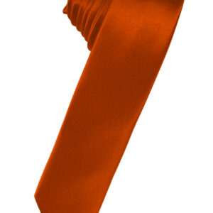 Persimmon Solid Satin Skinny Windsor