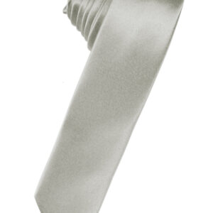 Platinum Solid Satin Skinny Windsor