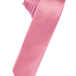 Rose Petal Solid Satin Skinny Windsor