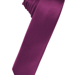Sangria Solid Satin Skinny Windsor
