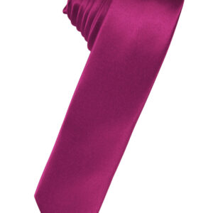 Watermelon Solid Satin Skinny Windsor