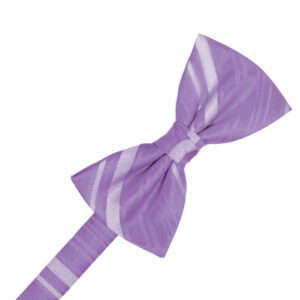 Wisteria Striped Satin Bow tie