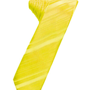 Lemon Striped Satin Skinny Windsor
