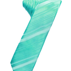 Mermaid Striped Satin Skinny Windsor