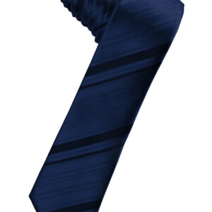 Peacock Striped Satin Skinny Windsor