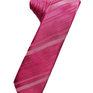 Watermelon Striped Satin Skinny Windsor