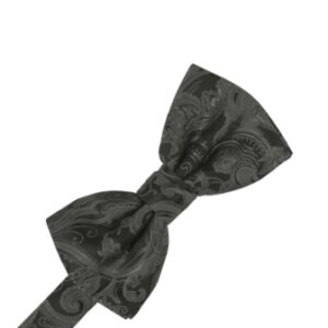 Charcoal Tapestry Satin Bow tie