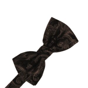 Chocolate Tapestry Satin Bow tie