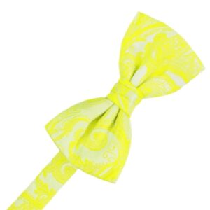 Lemon Tapestry Satin Bow tie
