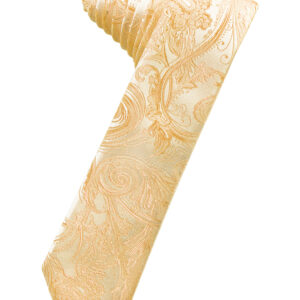 Apricot Tapestry Skinny Self tie Windsor