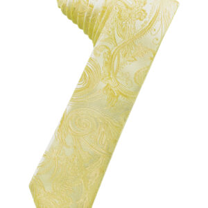 Banana Tapestry Skinny Self tie Windsor