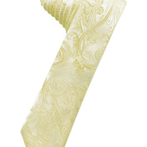Canary Tapestry Skinny Self tie Windsor