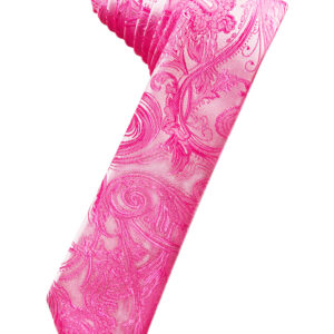 Fuchsia Tapestry Skinny Self tie Windsor