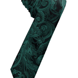 Jade Tapestry Skinny Self tie Windsor