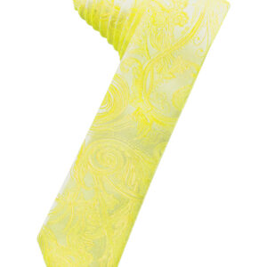 Lemon Tapestry Skinny Self tie Windsor