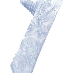 Light Blue Tapestry Skinny Self tie Windsor