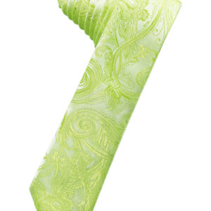 Lime Tapestry Skinny Self tie Windsor