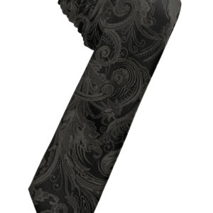 Pewter Tapestry Skinny Self tie Windsor