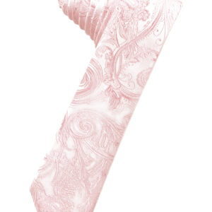 Pink Tapestry Skinny Self tie Windsor