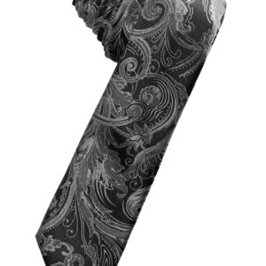 Silver Tapestry Skinny Self tie Windsor