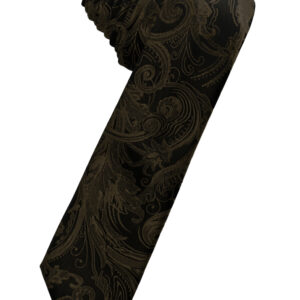 Truffle Tapestry Skinny Self tie Windsor