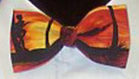 Burnt Orange Tropical Print Bow tie