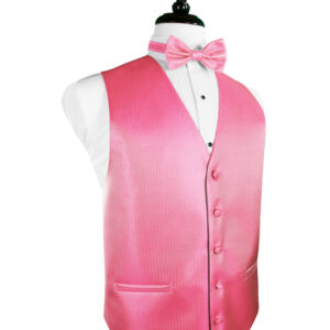 Bubblegum Herringbone Vest