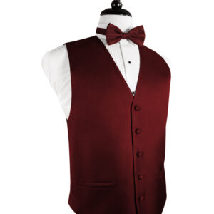 Claret Herringbone Vest