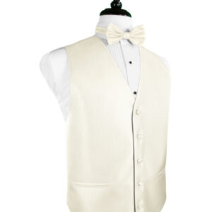 Ivory Herringbone Vest
