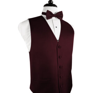 Merlot Herringbone Vest