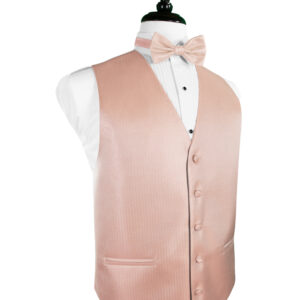 Peach Herringbone Vest