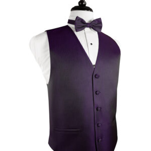Plum Herringbone Vest