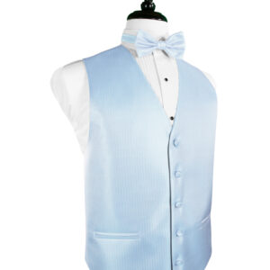 Powder Blue Herringbone Vest