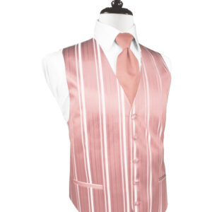 Coral Striped Vest