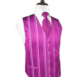 Fuchsia Striped Vest