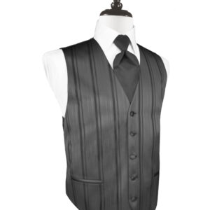 Pewter Striped Vest