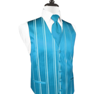 Turquoise Striped Vest