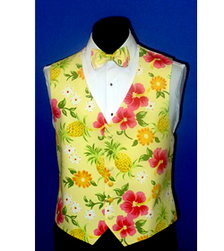Pineapple Yellow Tropical Print Vest